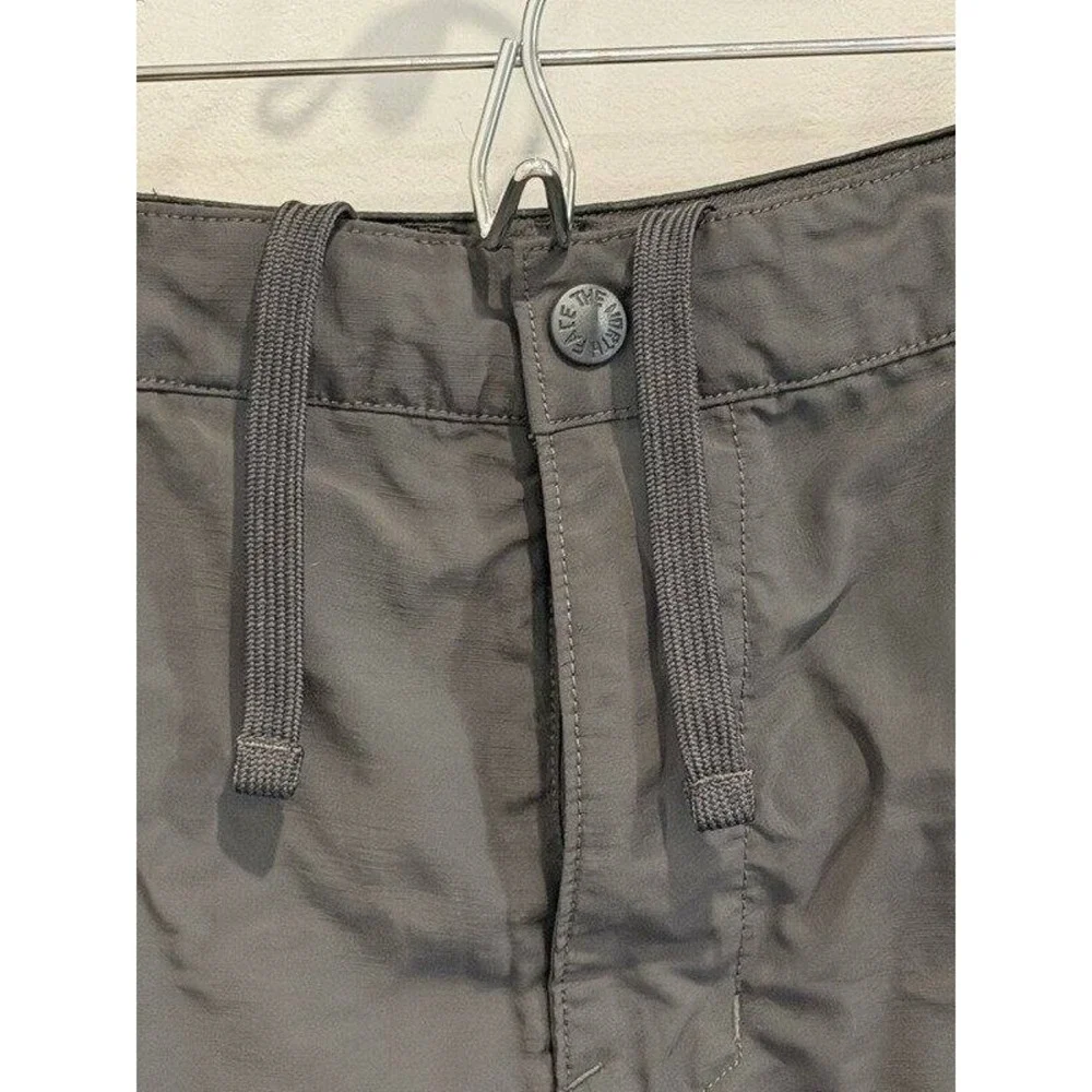 The North Face Mens Dark Gray Nylon Hiking Active Shorts Pockets Size 36